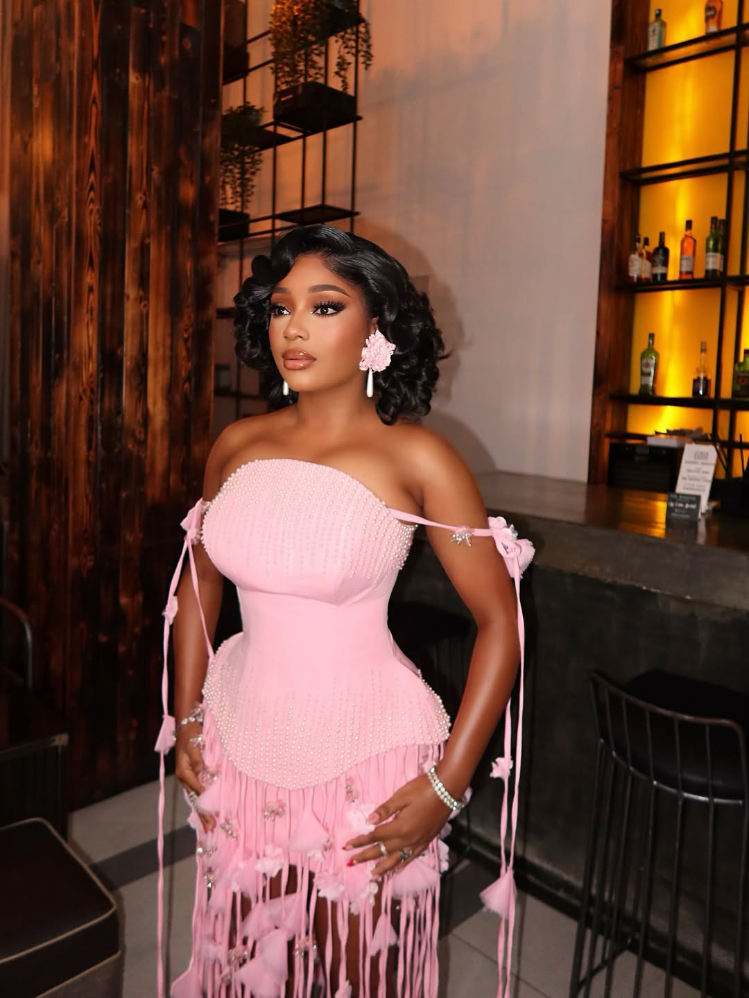 Pearl Tassel Elegant Queen Dress