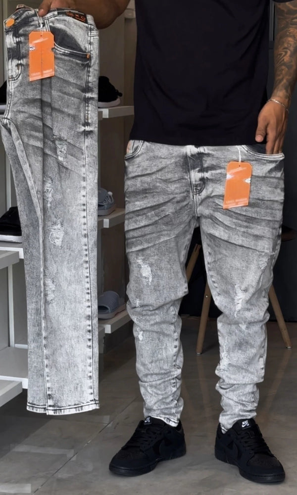 Gray Trendy Casual Jeans