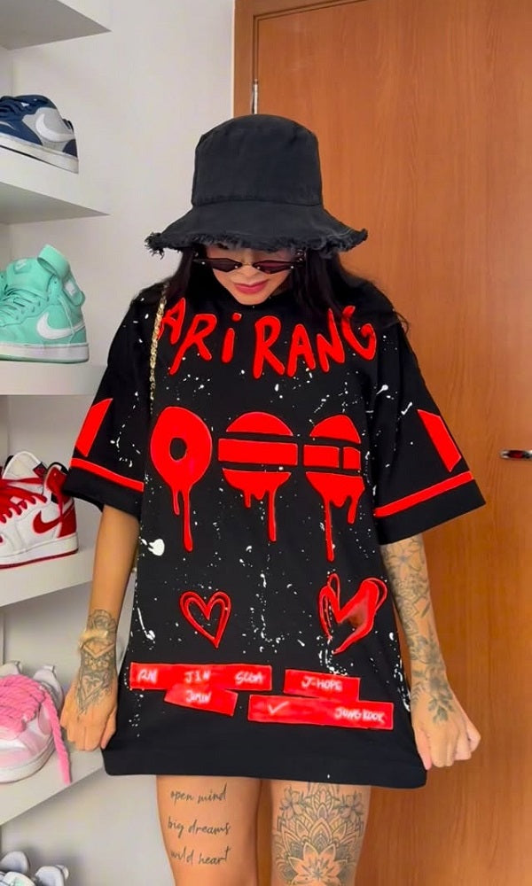 "ARI RANG" Neon Paint T-Shirt