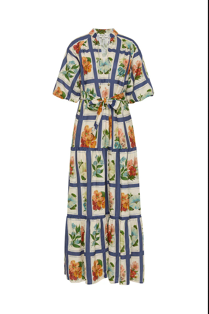 Botanical Print Midi Dress