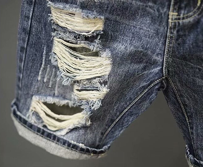 Men's Trendy Ripped Denim Shorts