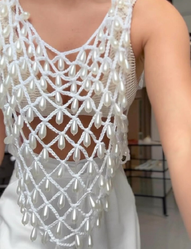 Chic and Elegant Pearl Top