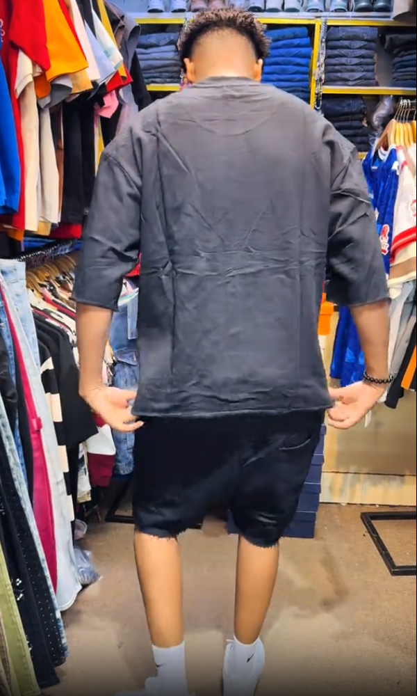 Couple's Solid Color Casual Top & Shorts Set