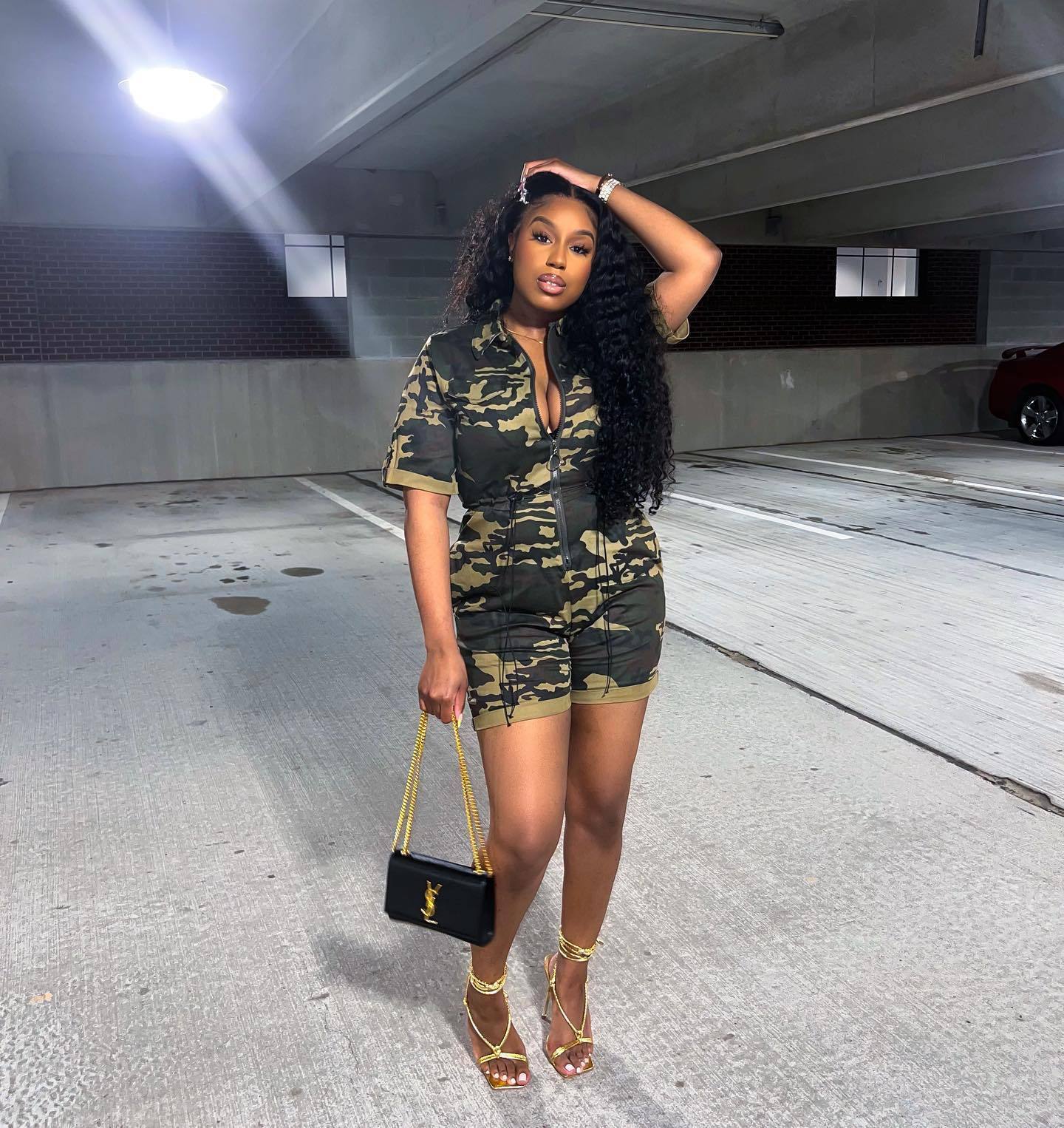 Nipped Waist Woven Jumpsuit