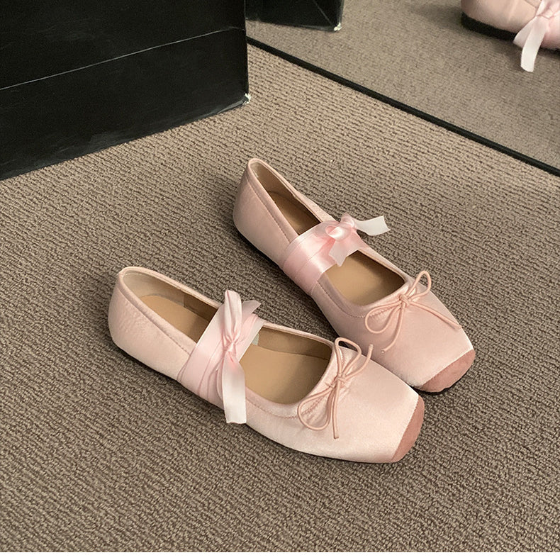 Floral Lace-Up Elegant Flats