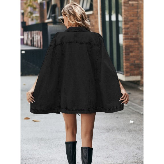 Denim Cape Jacket