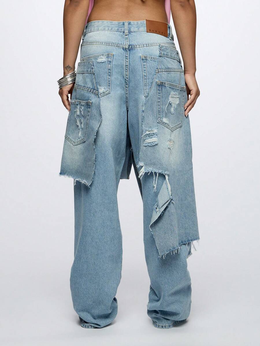 Trendy and casual Overlay Jeans