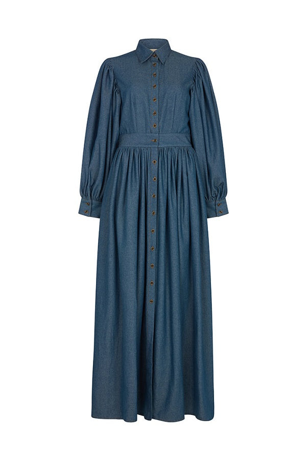Backless Gathered Shirt Dress