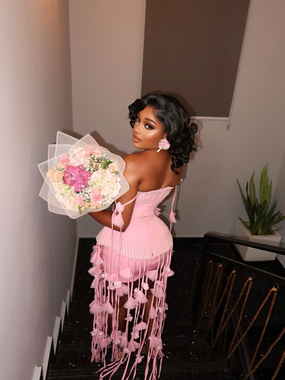 Pearl Tassel Elegant Queen Dress