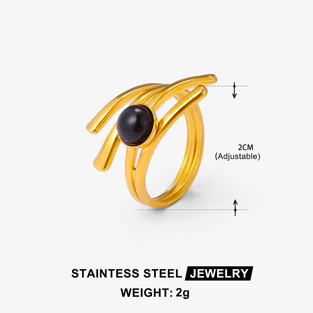 Stainless Steel Stacking Luxury Ring