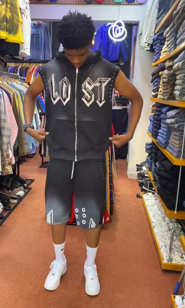 Trendy Casual Hooded Sleeveless Top & Shorts Set