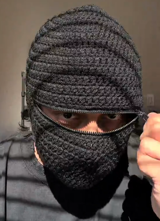 Chic Knit Zip-Up Windshield Hat