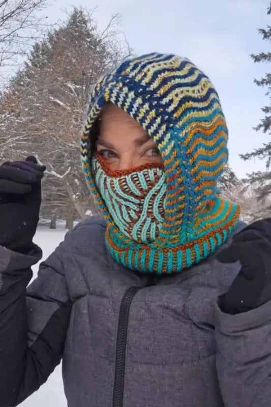 Woolen Mask Knitted Hood Hat