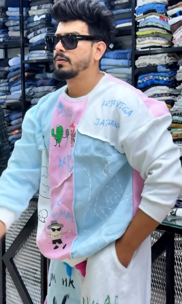 Pocket Graffiti Casual Two-piece Suit