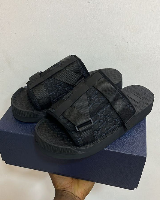 Soft-soled Leather Buckle Couple's Slippers