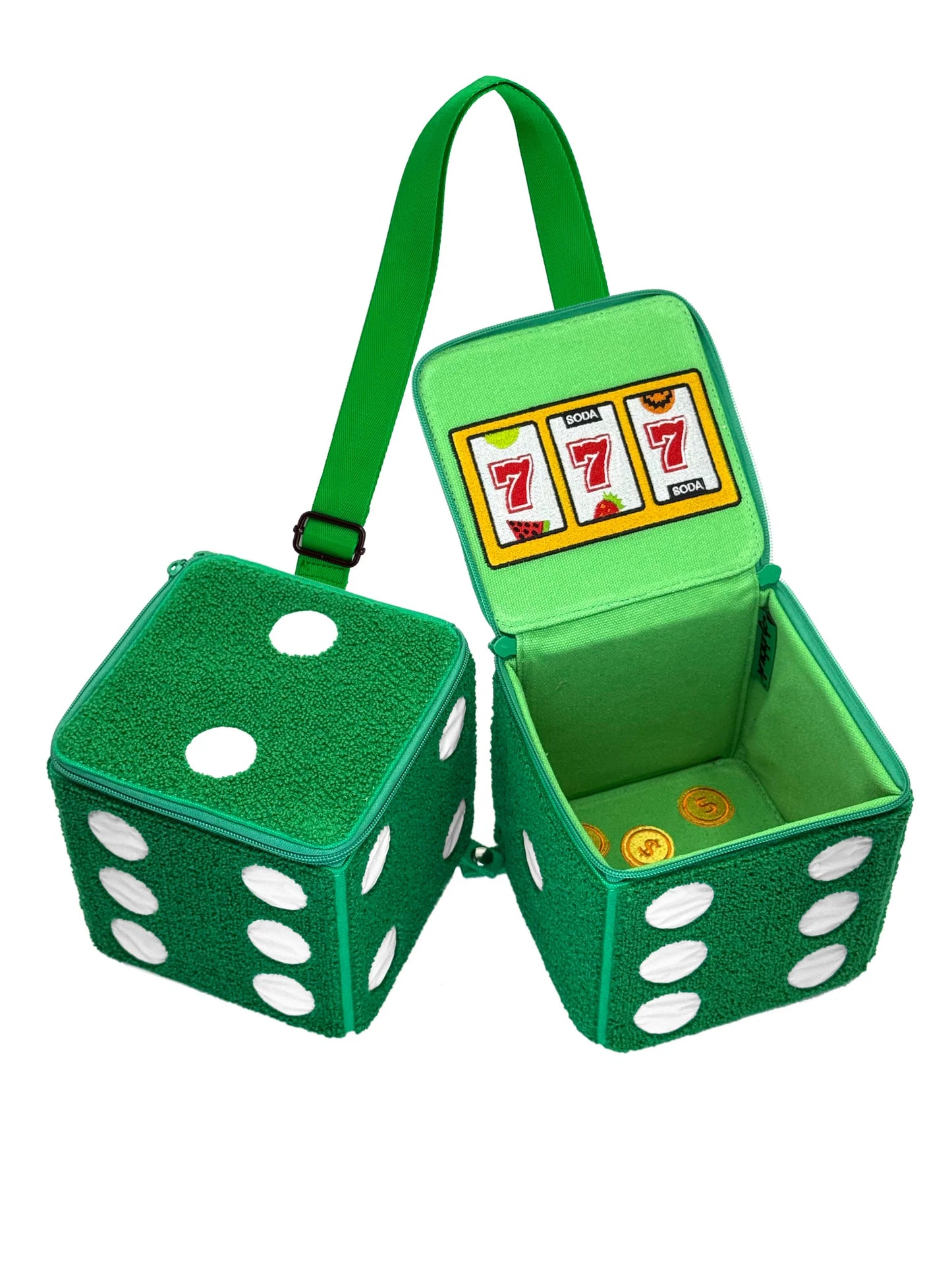 Trendy Gold Coin Dice Bag