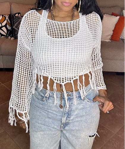 Tassel Irregular Sweater