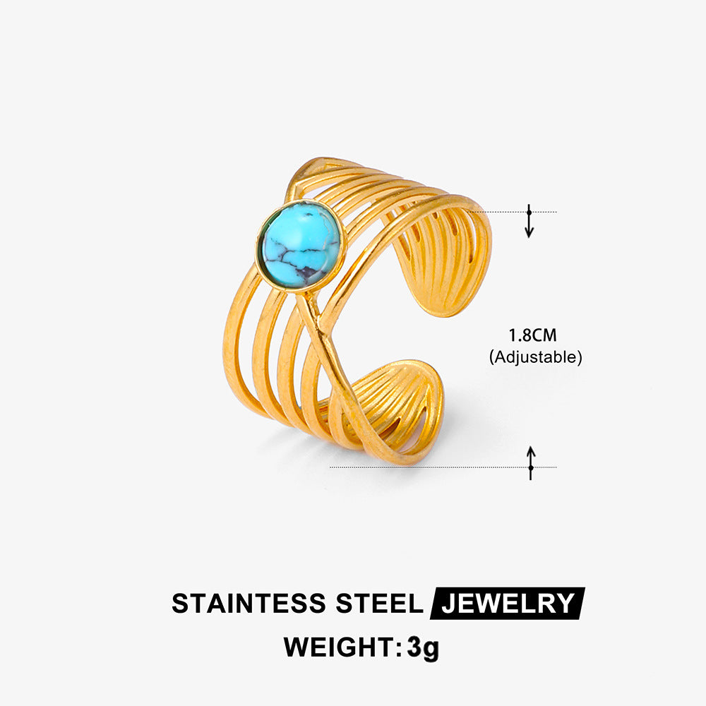 Stainless Steel Stacking Luxury Ring