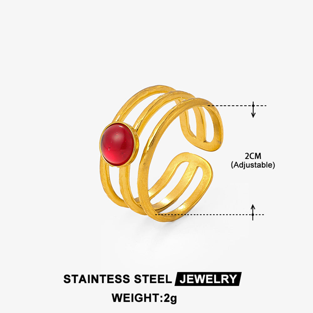Stainless Steel Stacking Luxury Ring