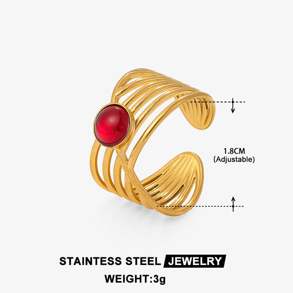 Stainless Steel Stacking Luxury Ring