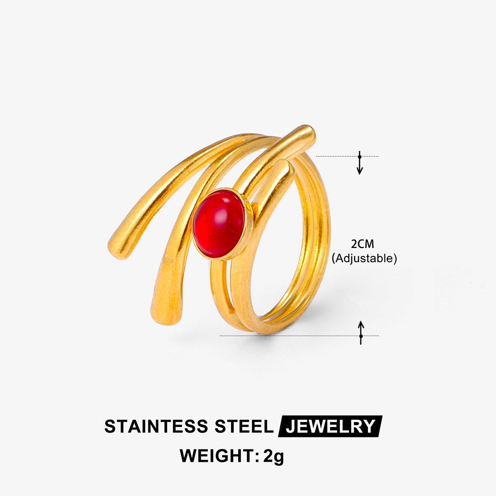 Stainless Steel Stacking Luxury Ring