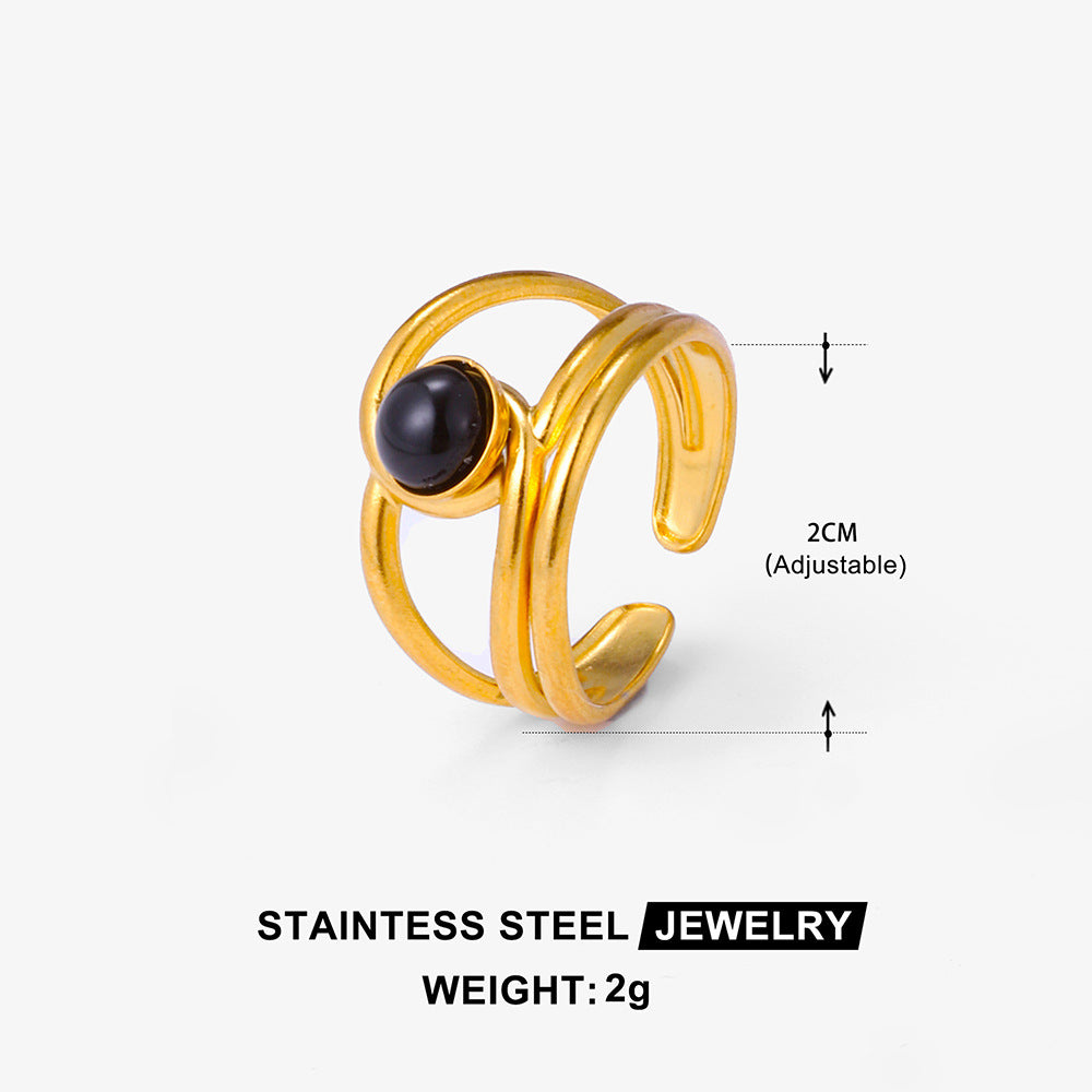 Stainless Steel Stacking Luxury Ring