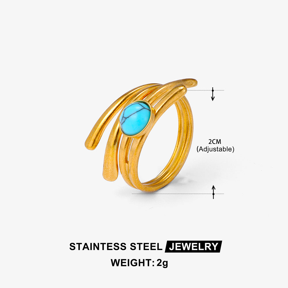 Stainless Steel Stacking Luxury Ring