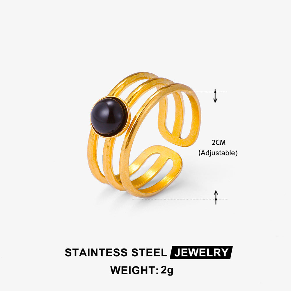 Stainless Steel Stacking Luxury Ring