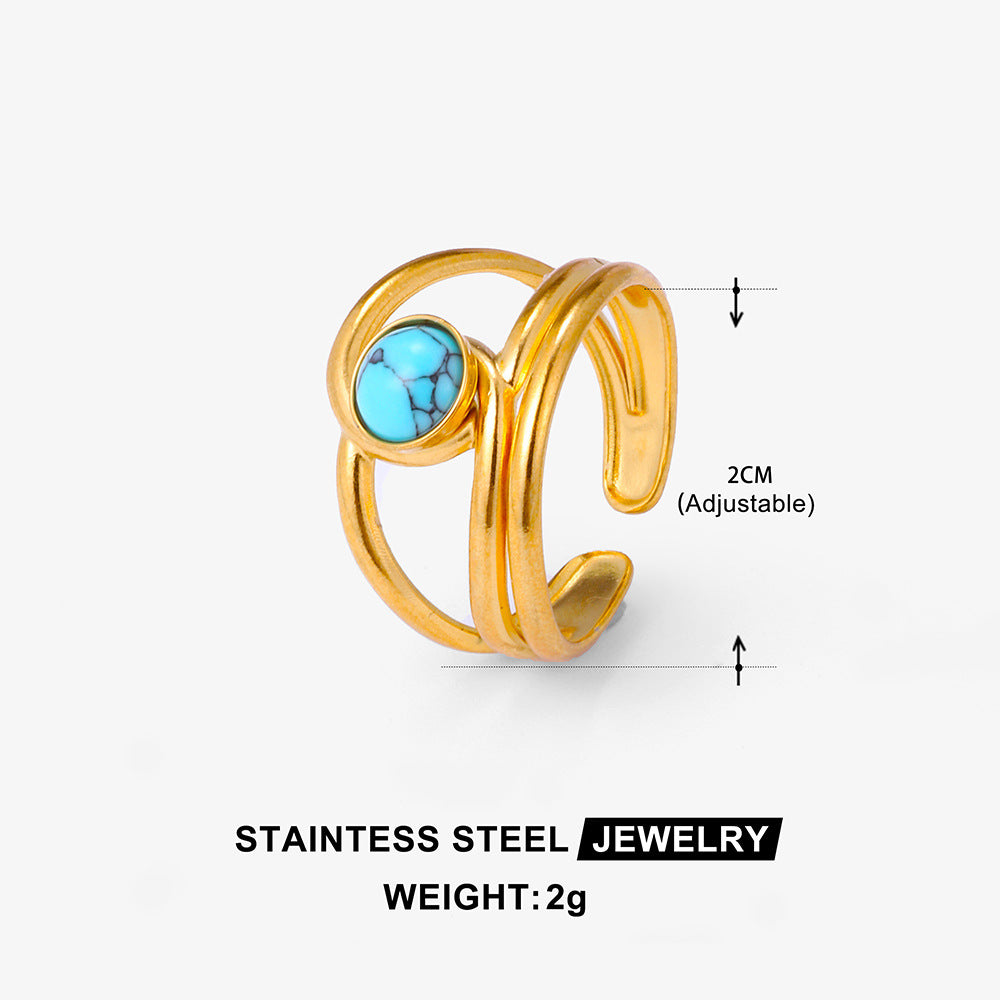 Stainless Steel Stacking Luxury Ring