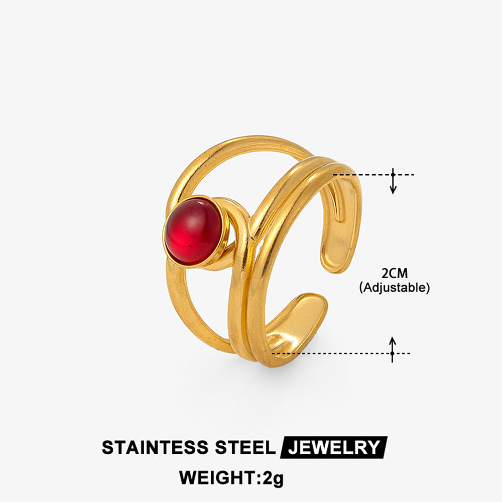 Stainless Steel Stacking Luxury Ring