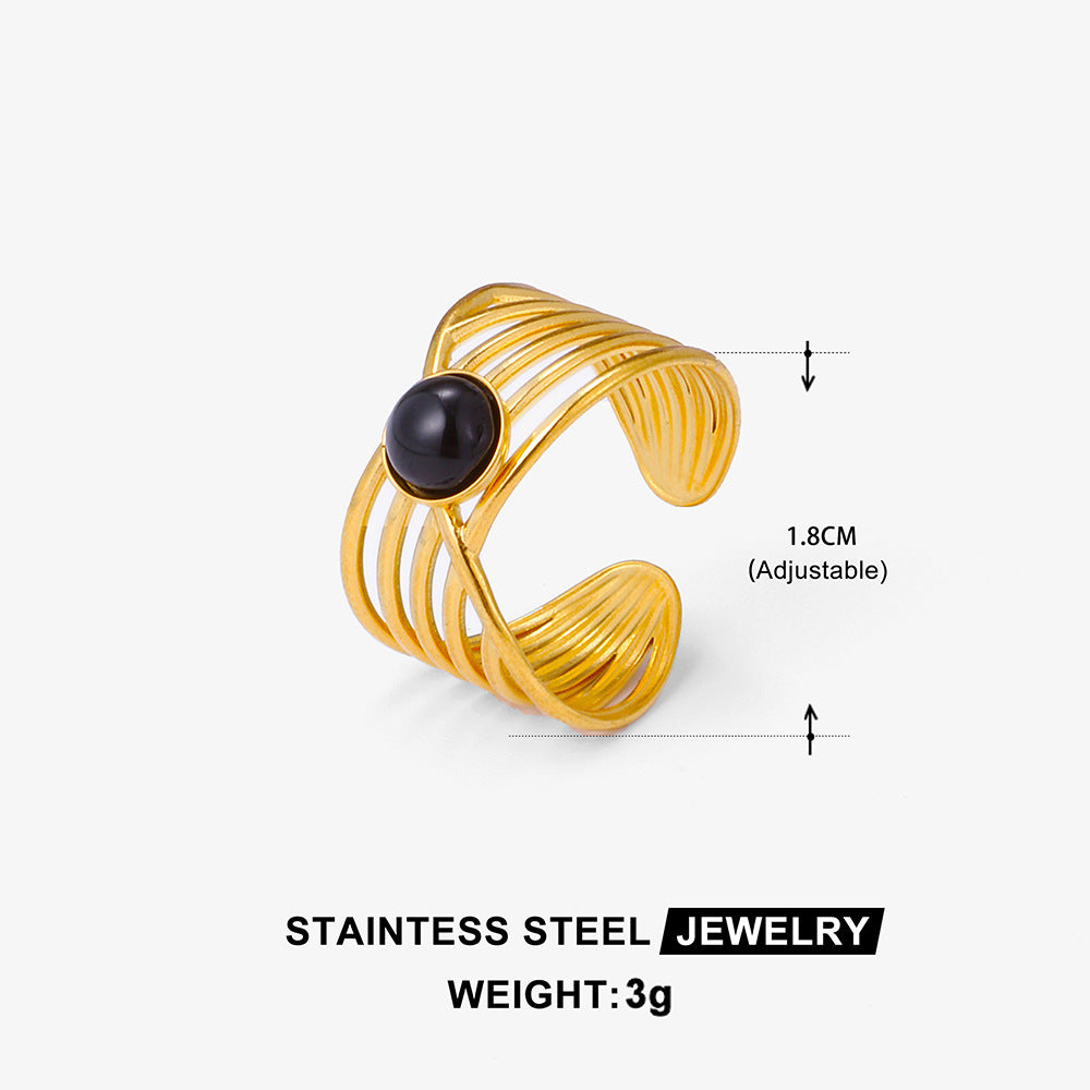 Stainless Steel Stacking Luxury Ring