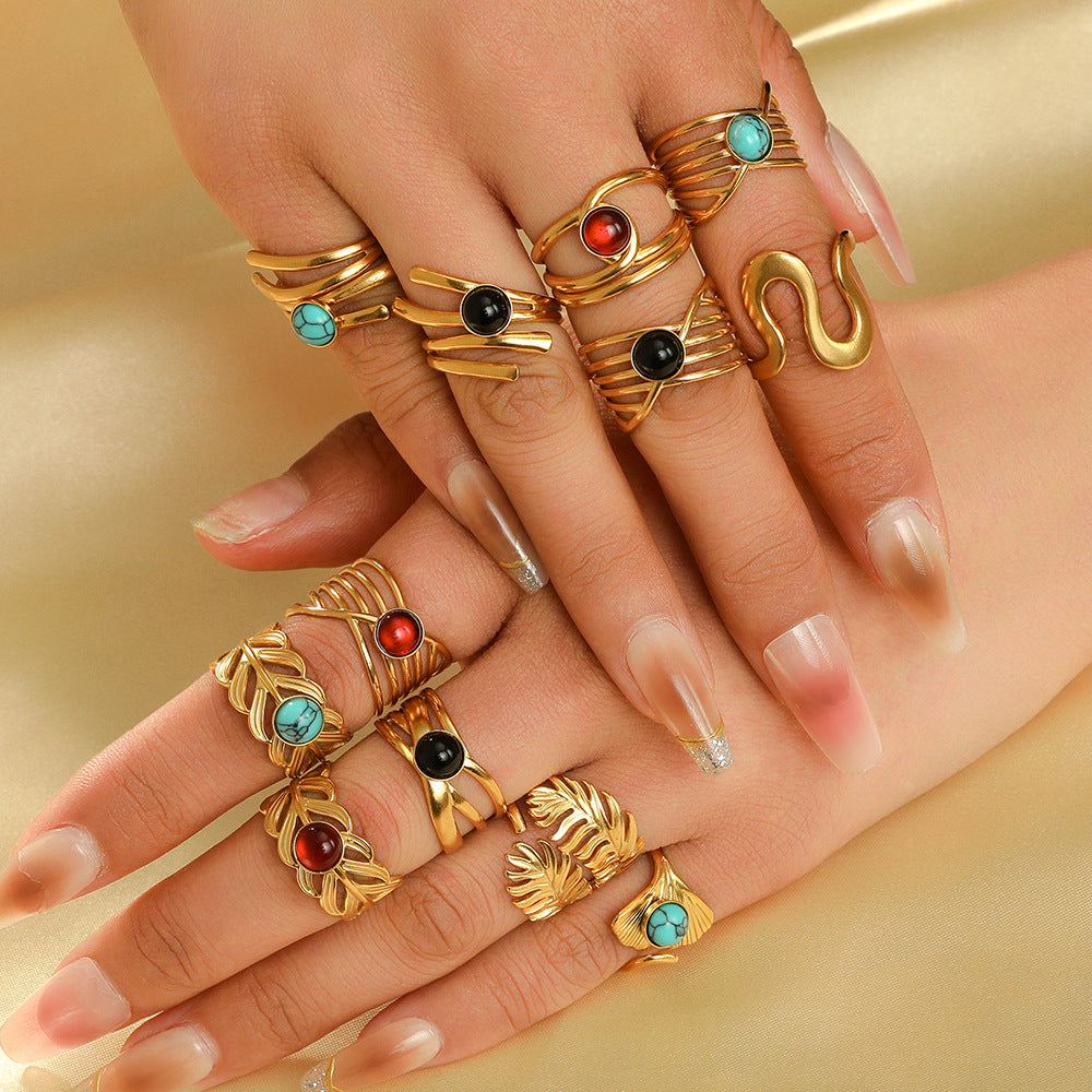 Stainless Steel Stacking Luxury Ring