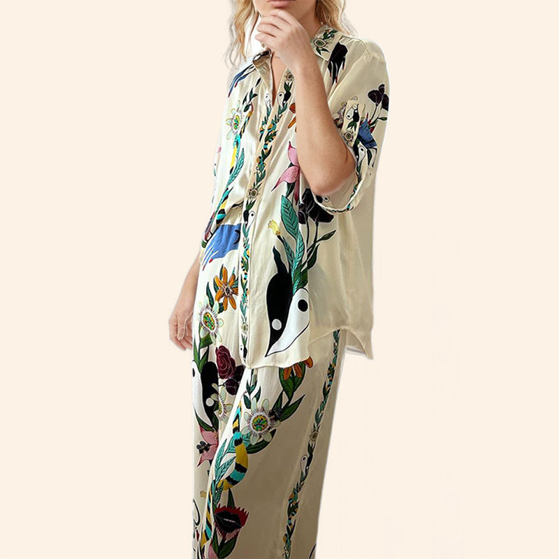 Printed Loose Fashion Casual Suit