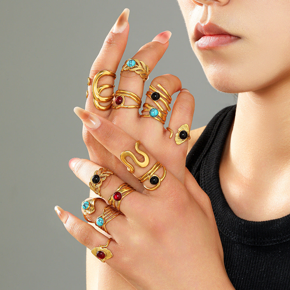Stainless Steel Stacking Luxury Ring