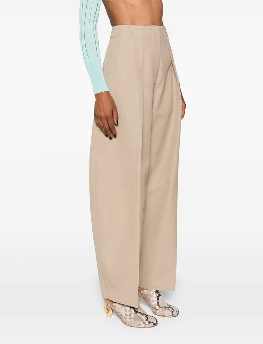 Wool-blend Ovalo Curved Casual Pants