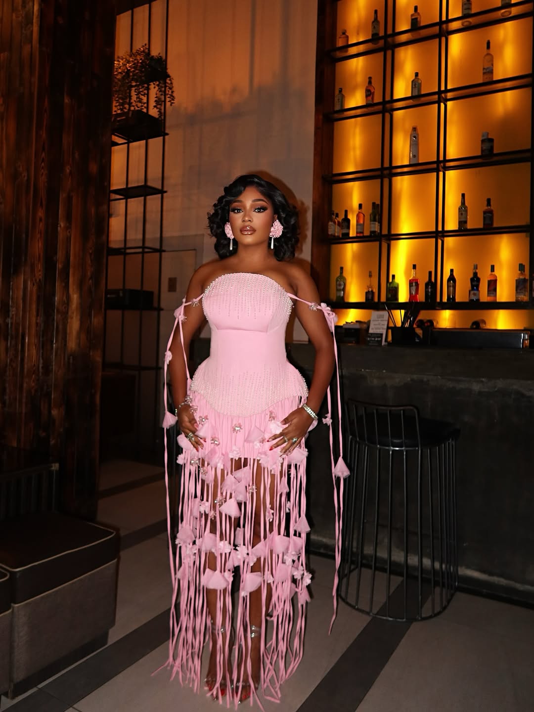 Pearl Tassel Elegant Queen Dress