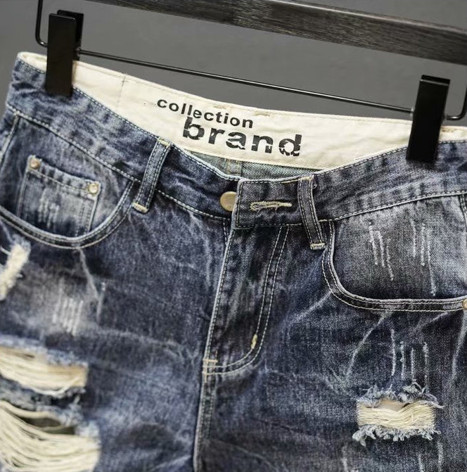 Men's Trendy Ripped Denim Shorts