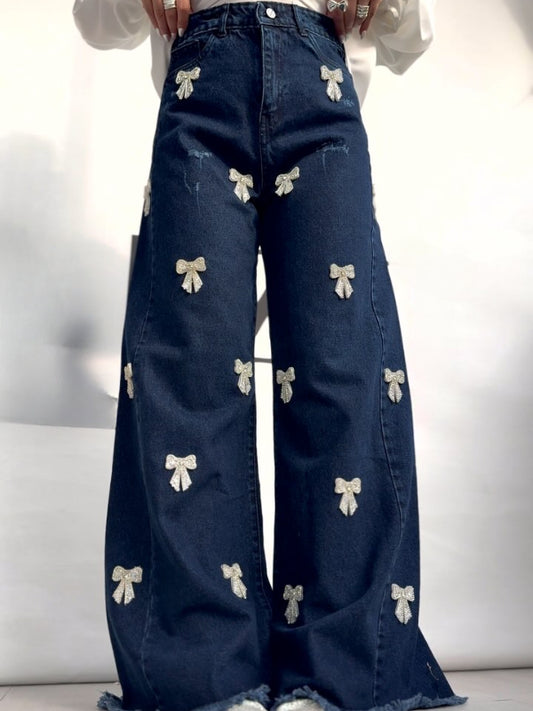 Bowknot Diamond Trendy Jeans