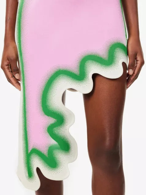 Tie-Dye Chic Wave Midi Dress
