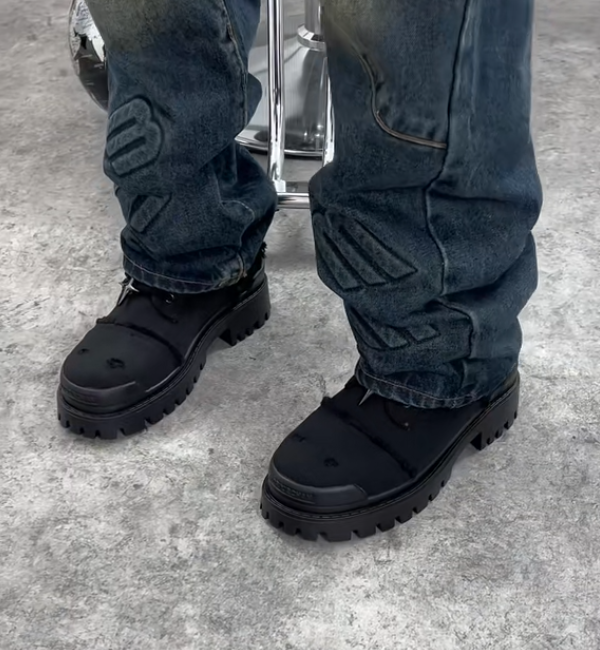 Thick-soled Denim Casual Boots